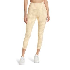NWT Carbon38 Houndstooth Jacquard 7/8 Legging - M | L - Pale Apricot/White
